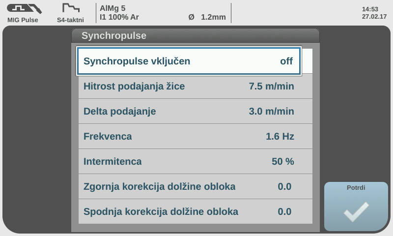 Fronius SynchroPuls varjenje Synchropuls